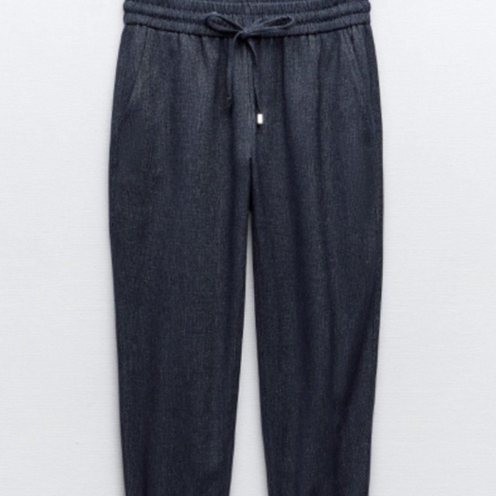 Zara knit denim joggers